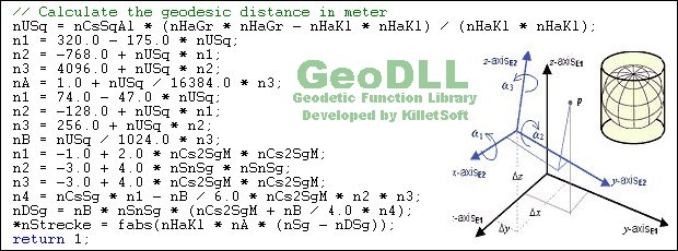 DLL with geodesic functions for NTv2 coordinate transformations with  Beta2007.