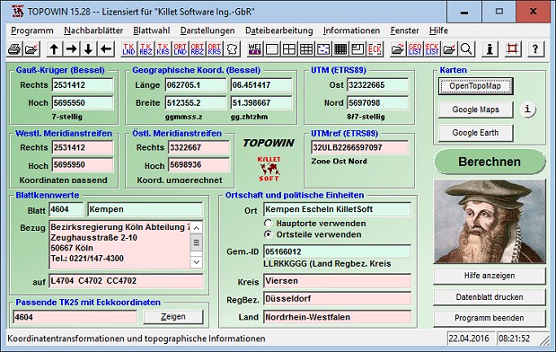 Screenshot of TOPOWIN (Deutsch) 11.42