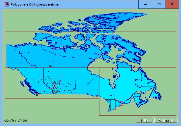 Polygonaler Gültigkeitsbereich am Beispiel Kanada