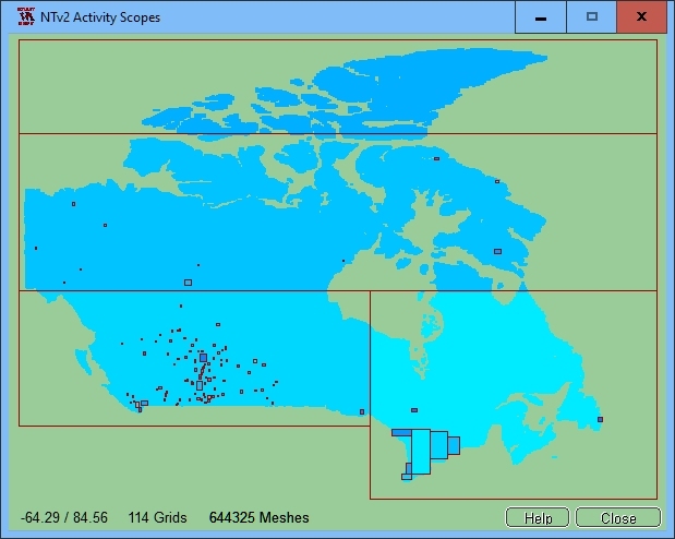 Activity scopes as Example of Canada with Polygonal Validity Scopes